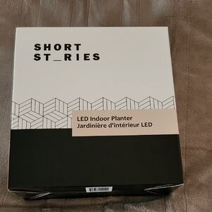 Black and White LED Indoor Planter